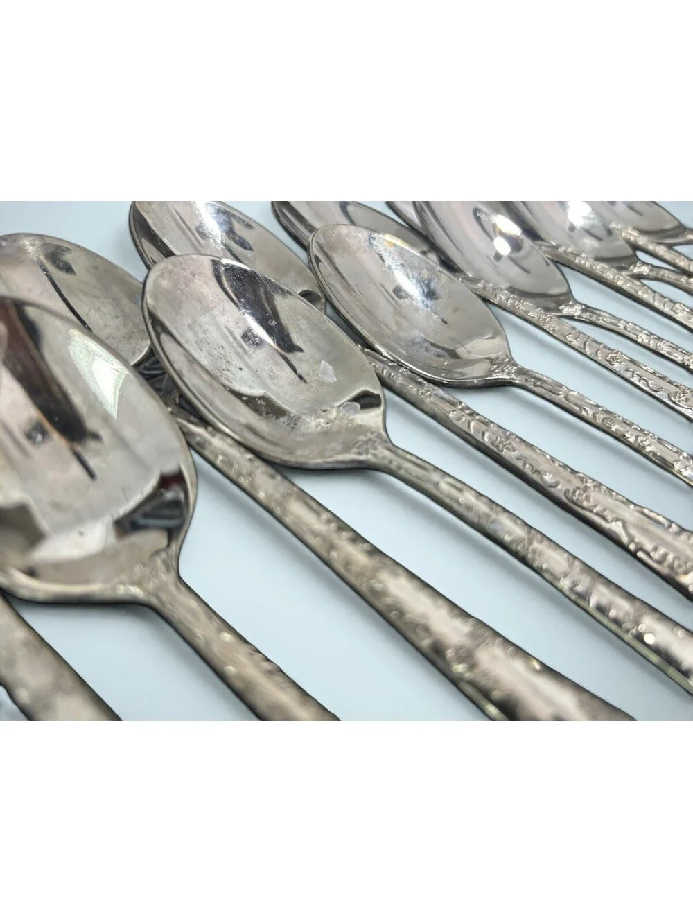 WM Rogers Enchanted Rose Silverplated Flatware Silverware 51pc Set Fair Cond.